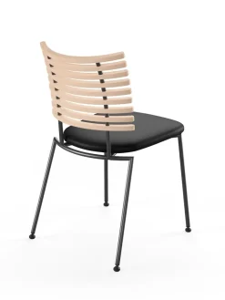 Tiger Stol, sort læder fra Naver Collection