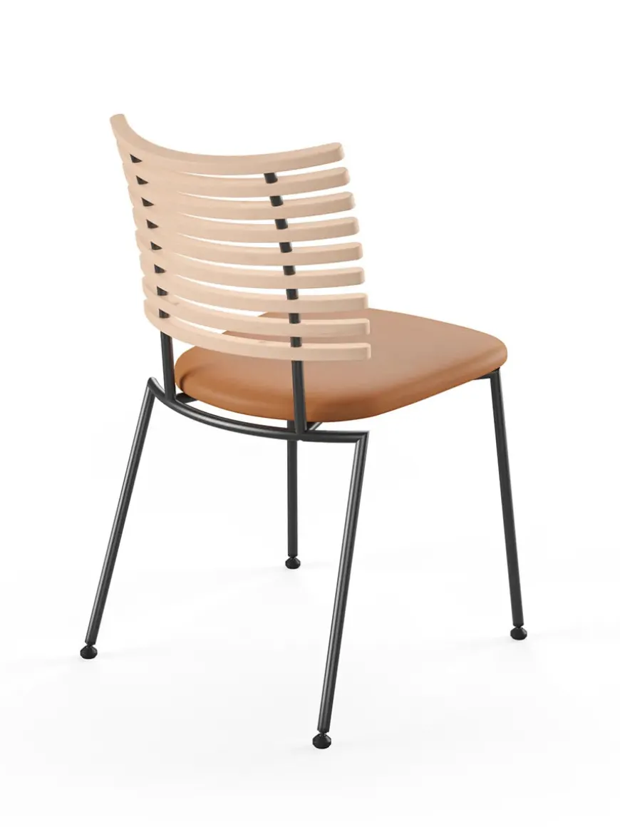 Tiger Stol, sort læder fra Naver Collection