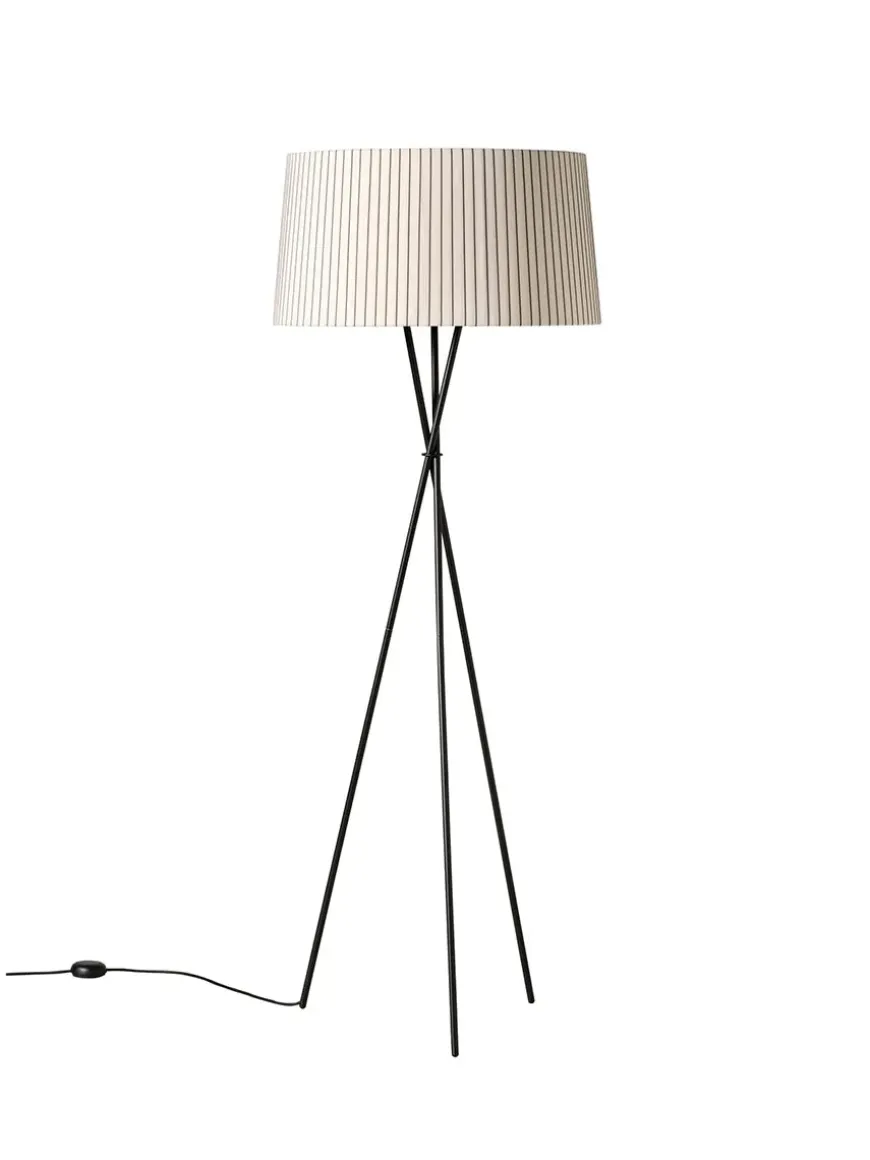 Tripode Gulvlampe fra Santa and Cole, mustard (G5)
