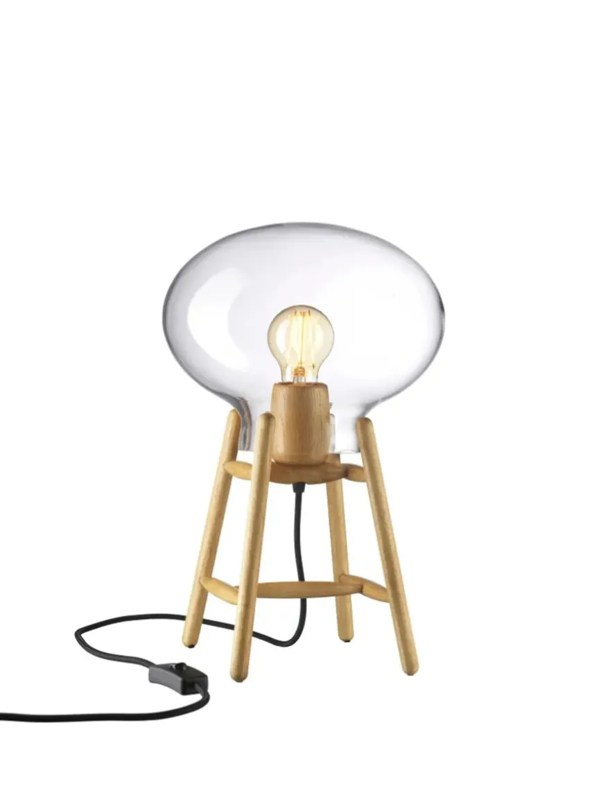 U4 Hiti Bordlampe, klart glas/sort eg fra FDB Møbler