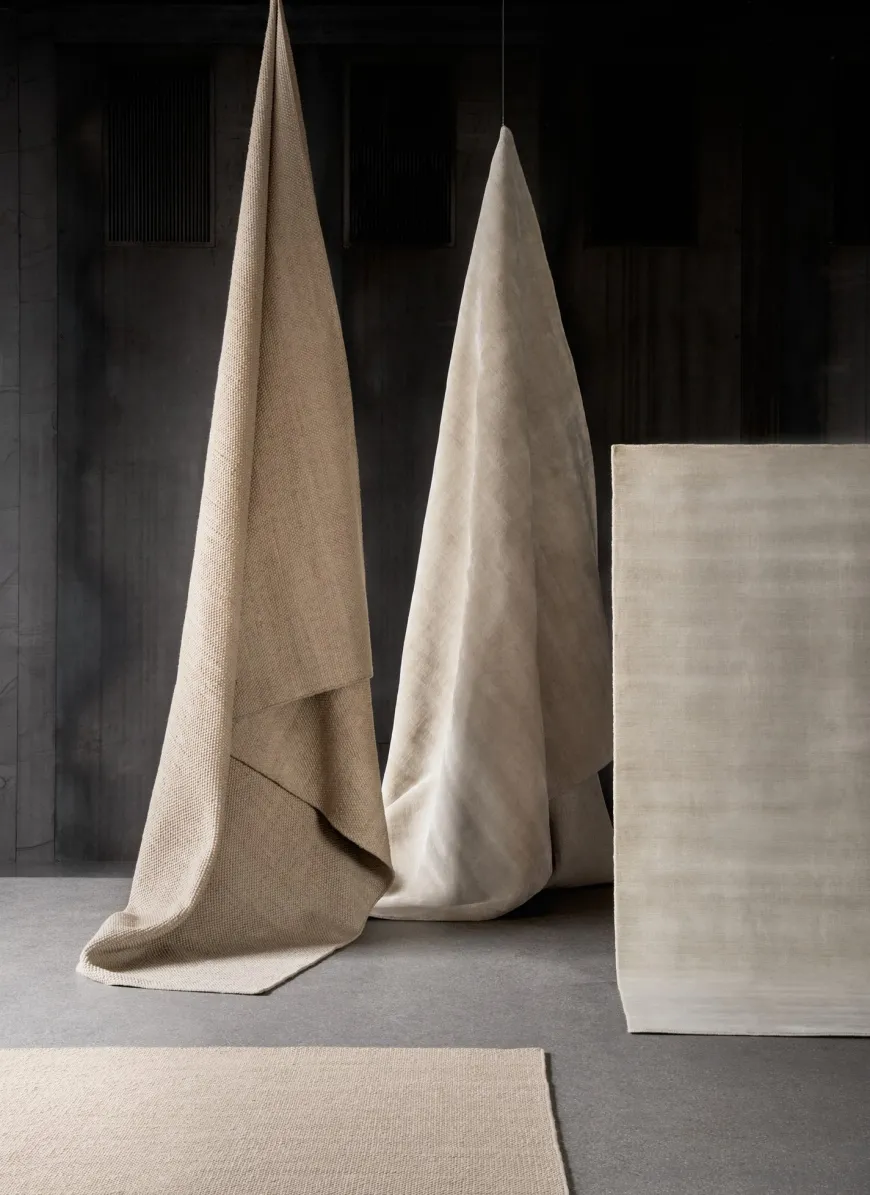 Uld/bambustæppe, Light Grey fra Vipp