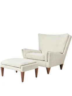 V11 Lounge Chair, smooth leather cream fra GUBI