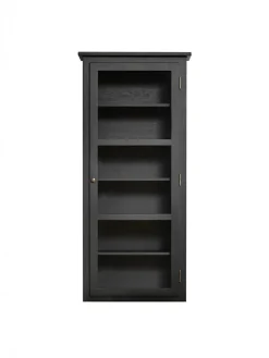 Væghængt Vitrineskab N4, dark oak fra Lindebjerg Design