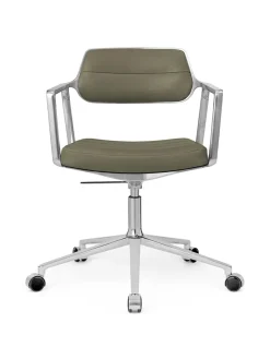 VIPP453 Swivel+ Chair m/hjul, dark sand tekstil fra Vipp