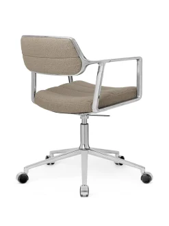 VIPP453 Swivel+ Chair m/sort stel & hjul, sort læder fra Vipp