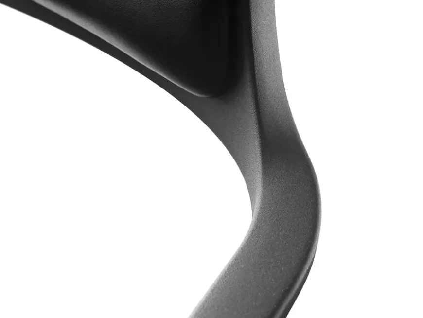 VIPP452 Swivel Chair m/sort stel & hjul, sort læder fra Vipp