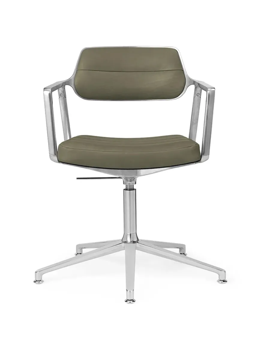 VIPP453 Swivel+ Chair, sort læder fra Vipp