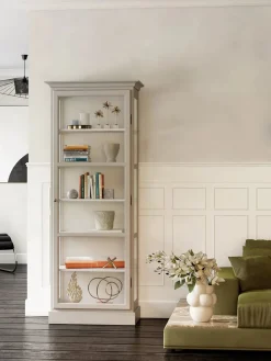 Vitrineskab Classic V1, hvid fra Lindebjerg Design