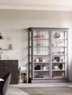 Vitrineskab Classic V2, hvid fra Lindebjerg Design