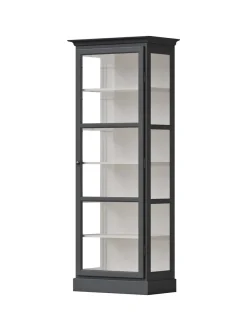 Vitrineskab Classic V1, lys grå fra Lindebjerg Design