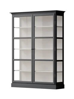 Vitrineskab Classic V2, lys grå fra Lindebjerg Design