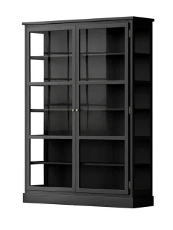 Vitrineskab N2, dark oak fra Lindebjerg Design