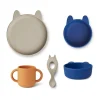 Vivi Silicone Set, rabbit/mist multi mix fra Liewood