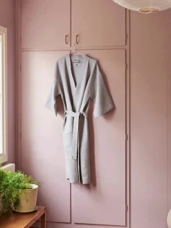 Waffle Badekåbe, dusty blue multi fra Hay