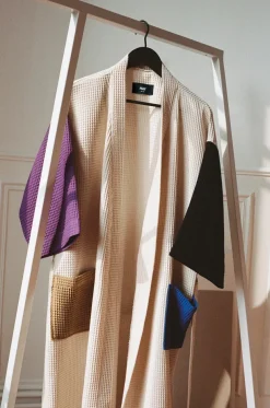 Waffle badekåbe, glacier multi fra Hay