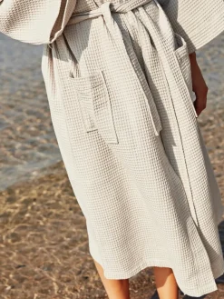 Waffle Badekåbe, off-white multi fra Hay