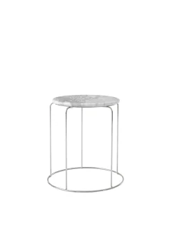 Wire Stool Marble Top fra &Tradition