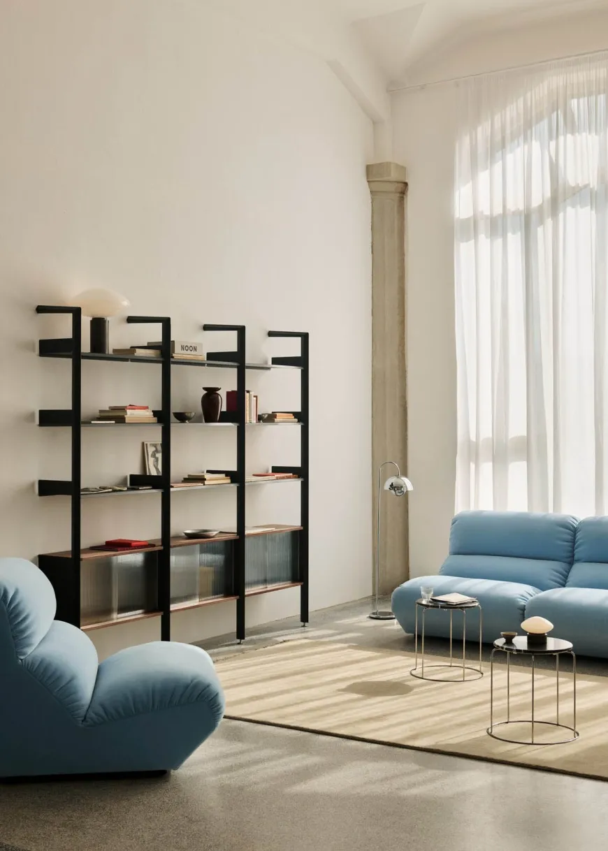 Wire Stool Marble Top VP11 af Verner Panton