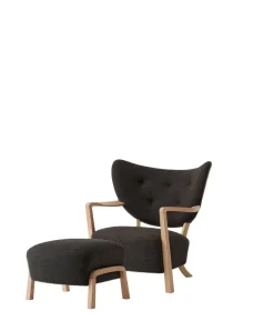 Wulff lænestol inkl. skammel - Karandash 005 lounge sæt fra &Tradition