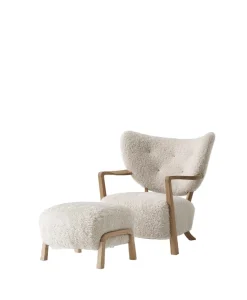 Wulff lænestol inkl. skammel - Karandash 005 lounge sæt fra &Tradition