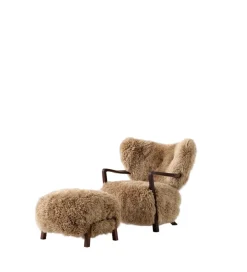 Wulff lænestol inkl. skammel - Karandash 005 lounge sæt fra &Tradition