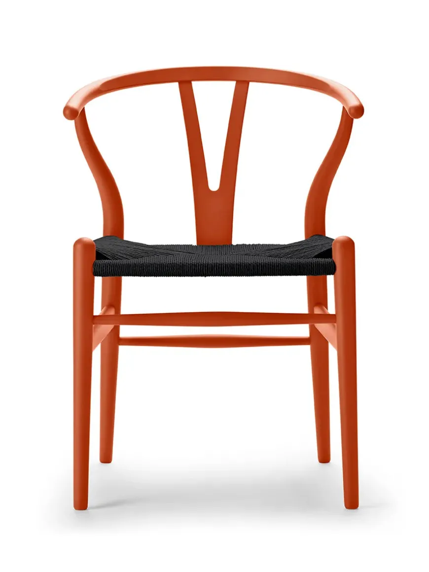Y-stol CH24 Soft Barley med sort flet af Hans J. Wegner