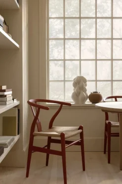 Y-stol CH24 Soft Orange Red af Hans J. Wegner