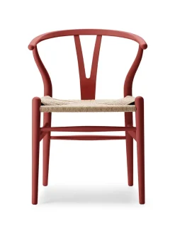 Y-stol CH24 Soft Orange Red af Hans J. Wegner